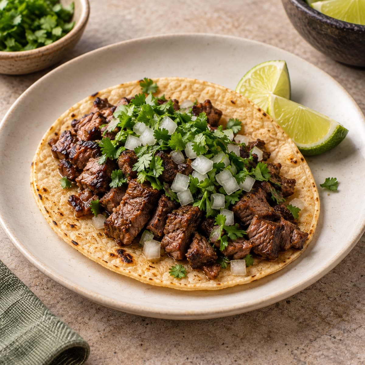 Taco de carne asada
