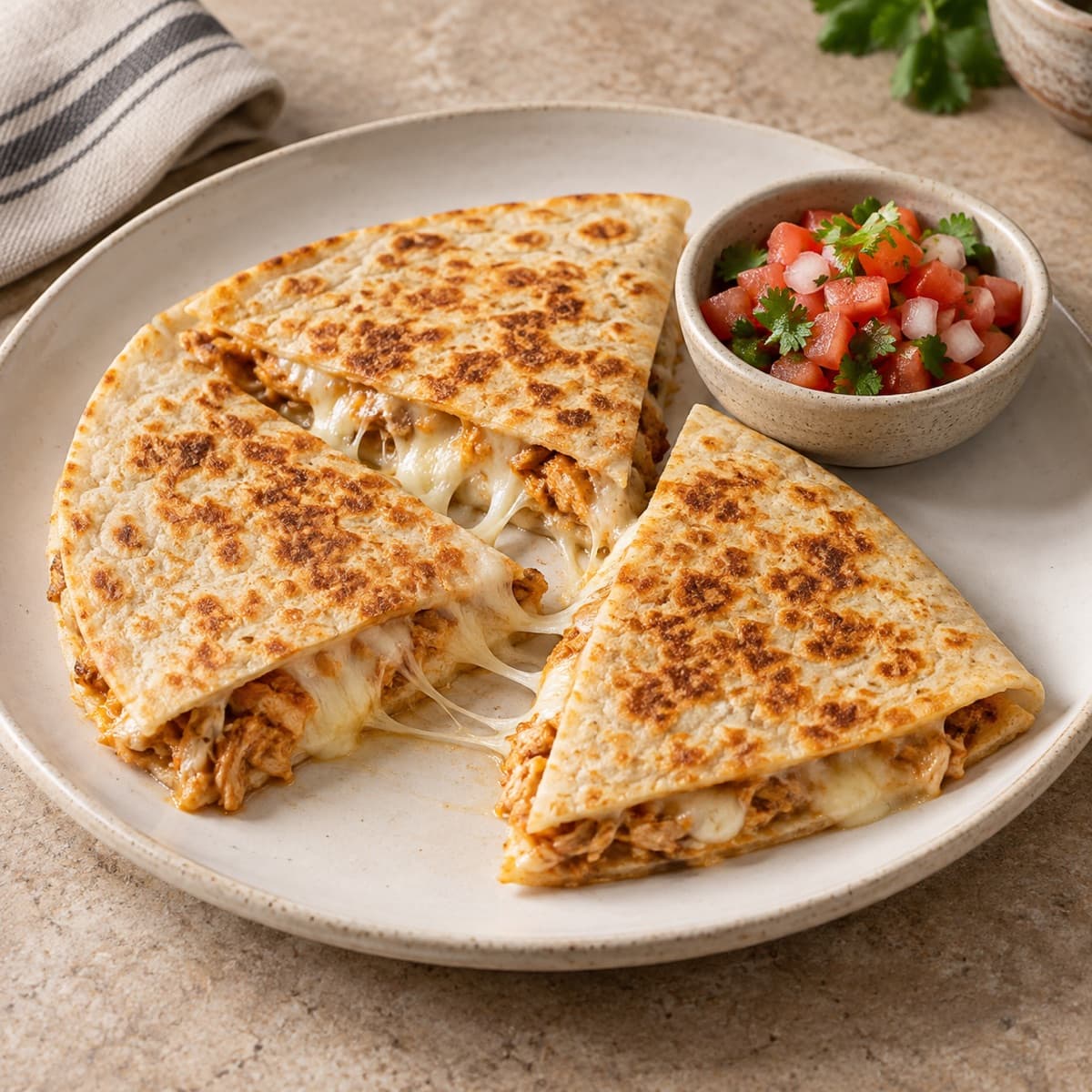 Quesadilla de queso Oaxaca
