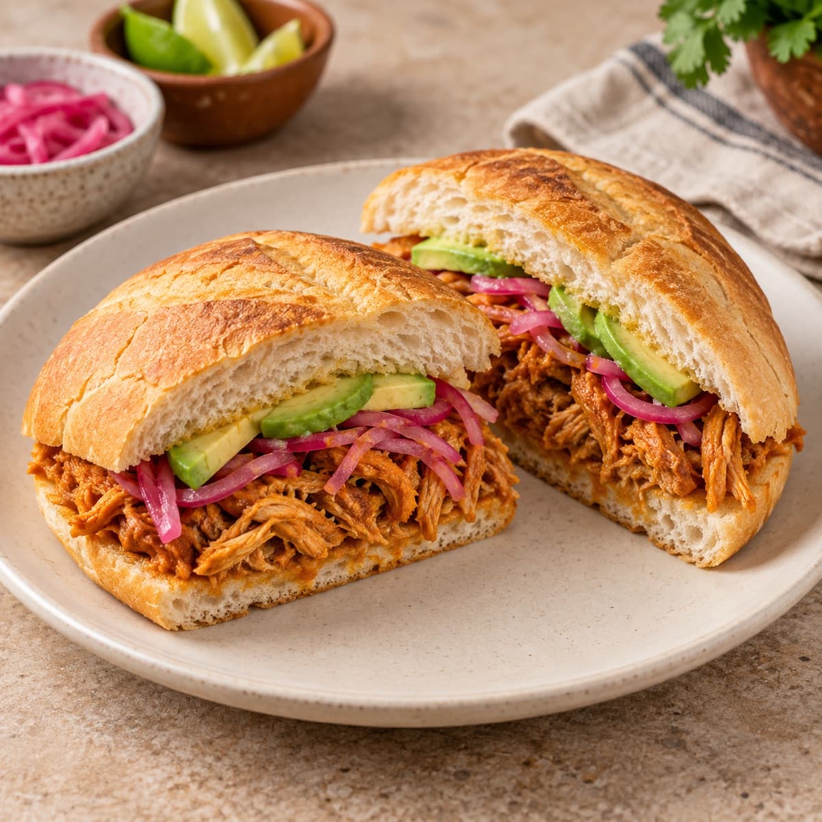 Torta de cochinita pibil