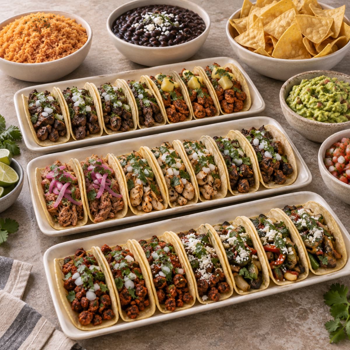 Taquiza para compartir: 24 tacos