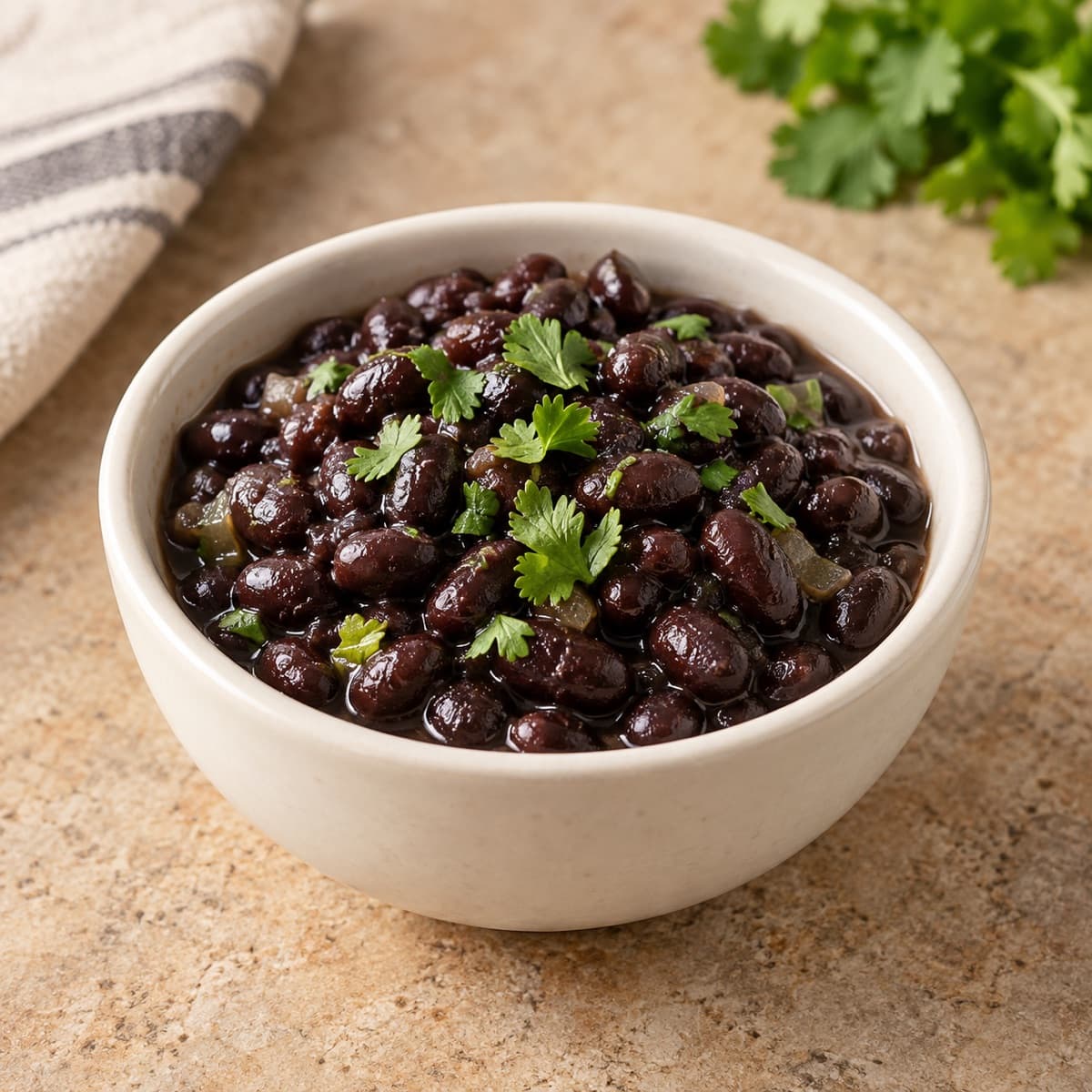 Frijoles negros de la olla